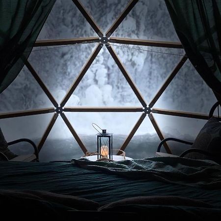 Aurora Igloo Fireplace-Heated Tents In A Secret Forest With Private Jacuzzi And Shared Sauna Bathroom And Dog Friendly Rovaniemi Luaran gambar